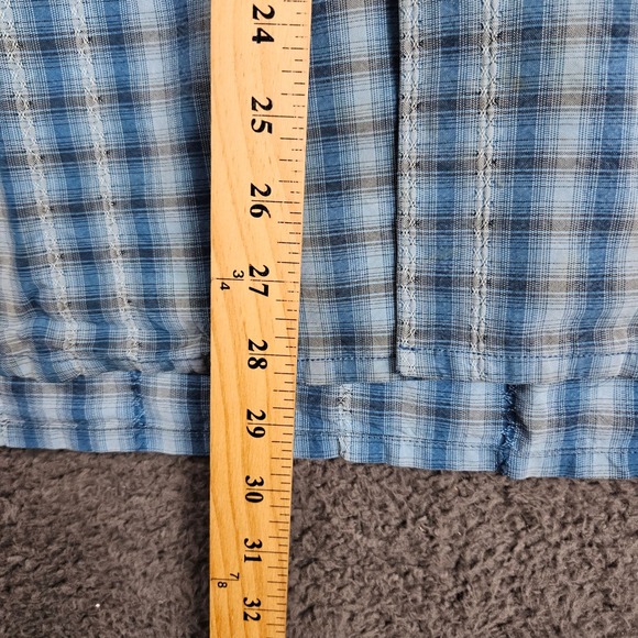 Tommy Bahama XL Shirt Mens‎ Plaid Button Up Blue Tencel Lyocell Long Sleeve - Picture 3 of 9